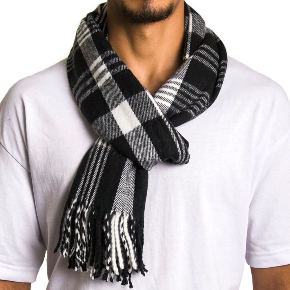 Alpine Swiss Mens Scarf Softer Than Cashmere Scarves Plaids Womens Winter Shawl